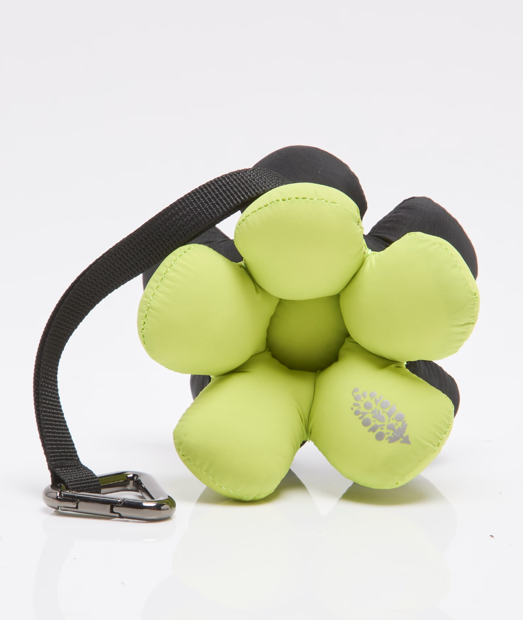 Petal Talk Keyring/Bag Charm- Black/Lime