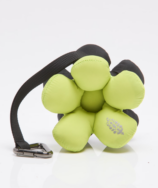Petal Talk Keyring/Bag Charm- Black/Lime