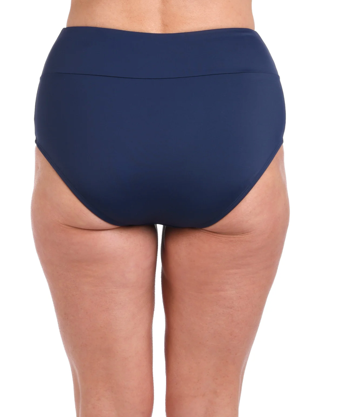 Solid Wide Band Full Bikini Bottom - Navy