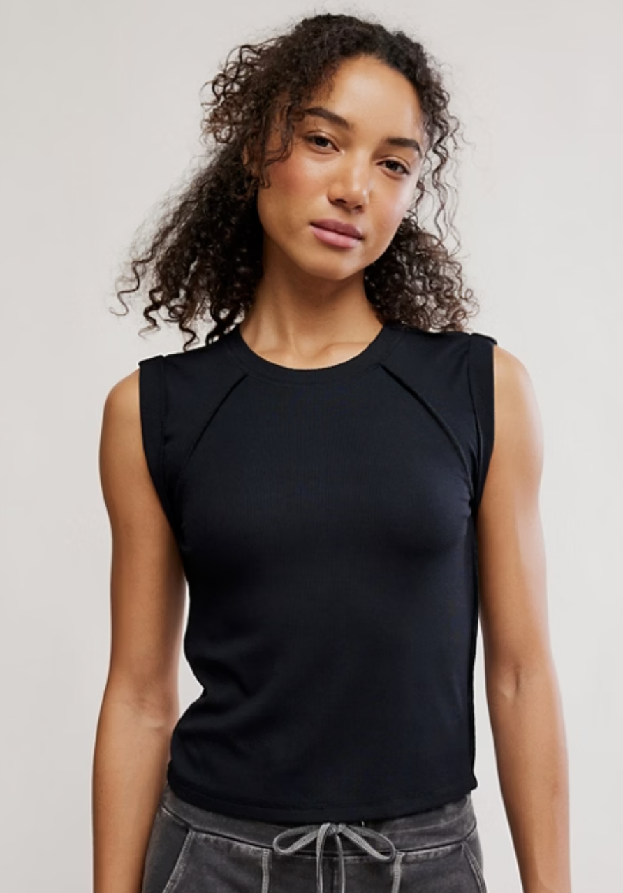 Love My Twist Muscle Tank - Black