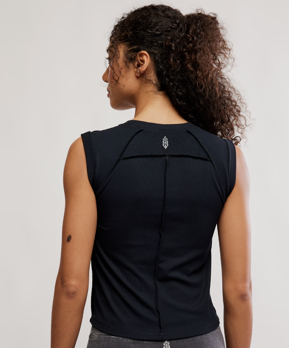 Love My Twist Muscle Tank - Black