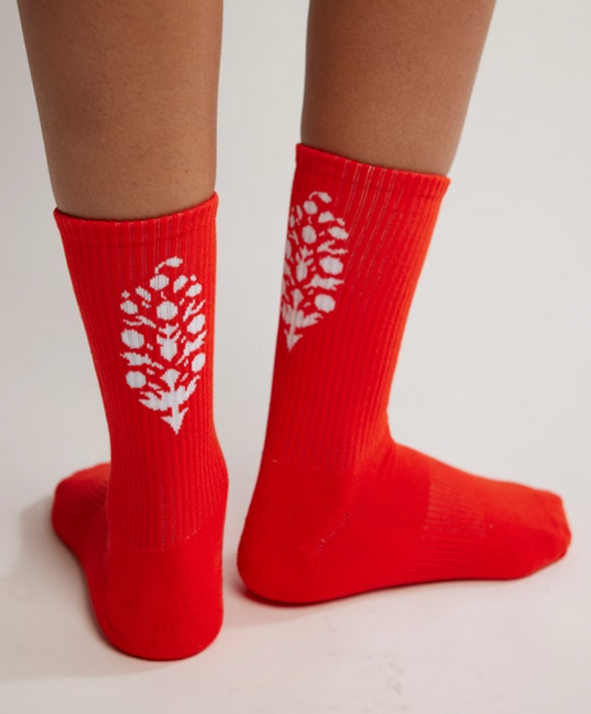 Last Lap Tube Socks - Flame/White
