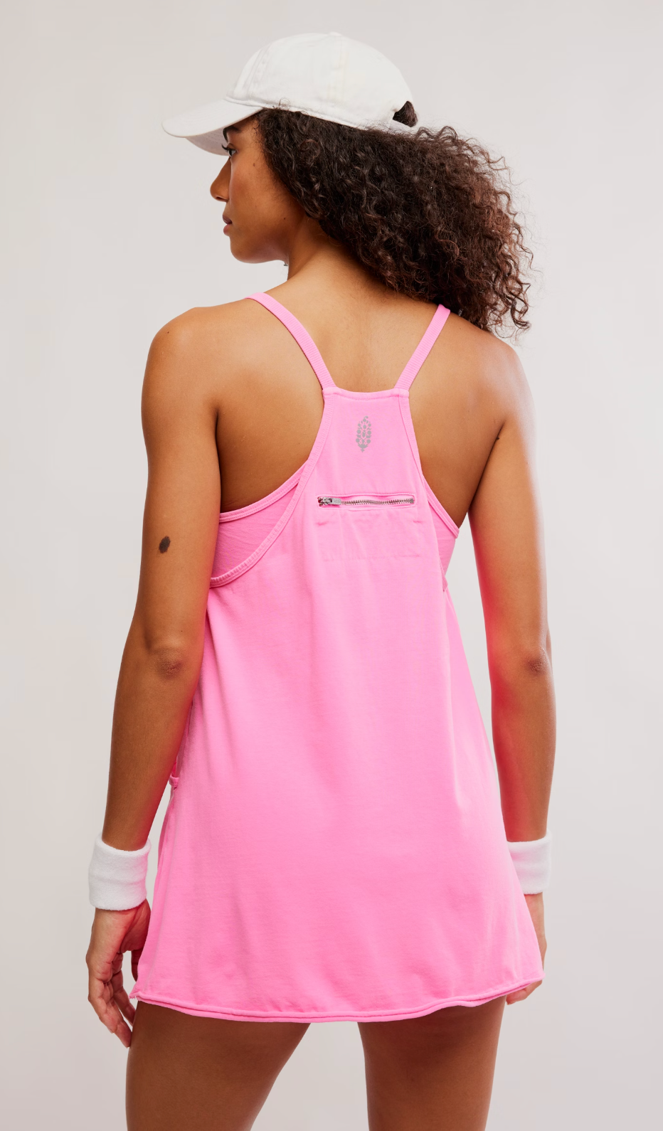 Hot Shot Mini Dress- Washed Hot Pink