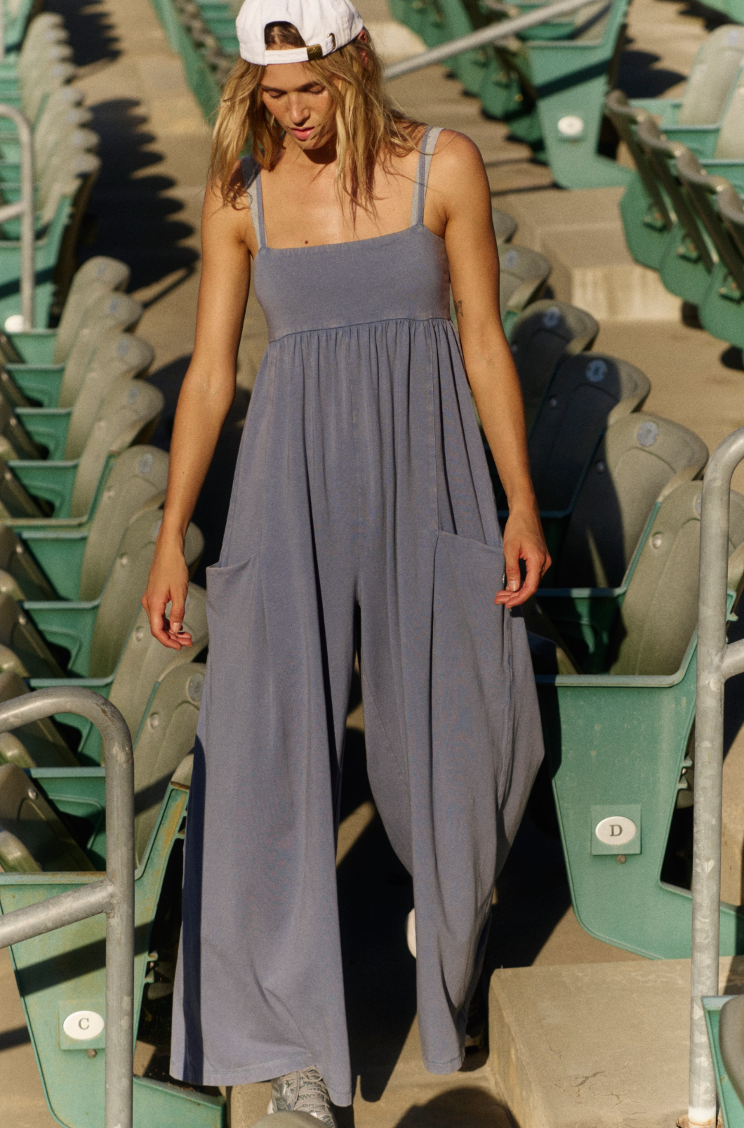 Hot Shot Strappy Onesie - Blue Ash