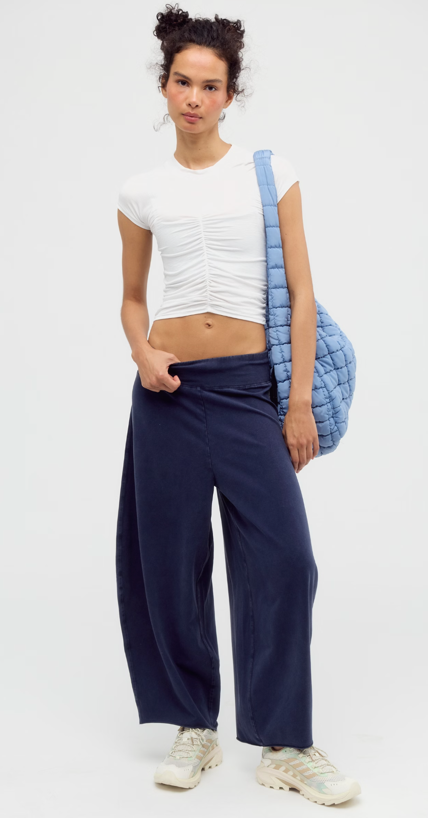 Tempo Ruched UV Protection Tee - White
