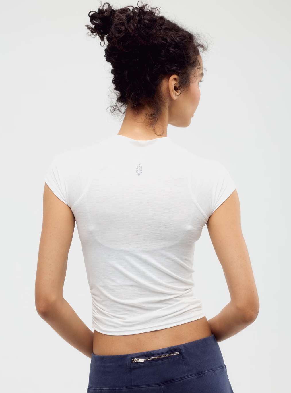 Tempo Ruched UV Protection Tee - White