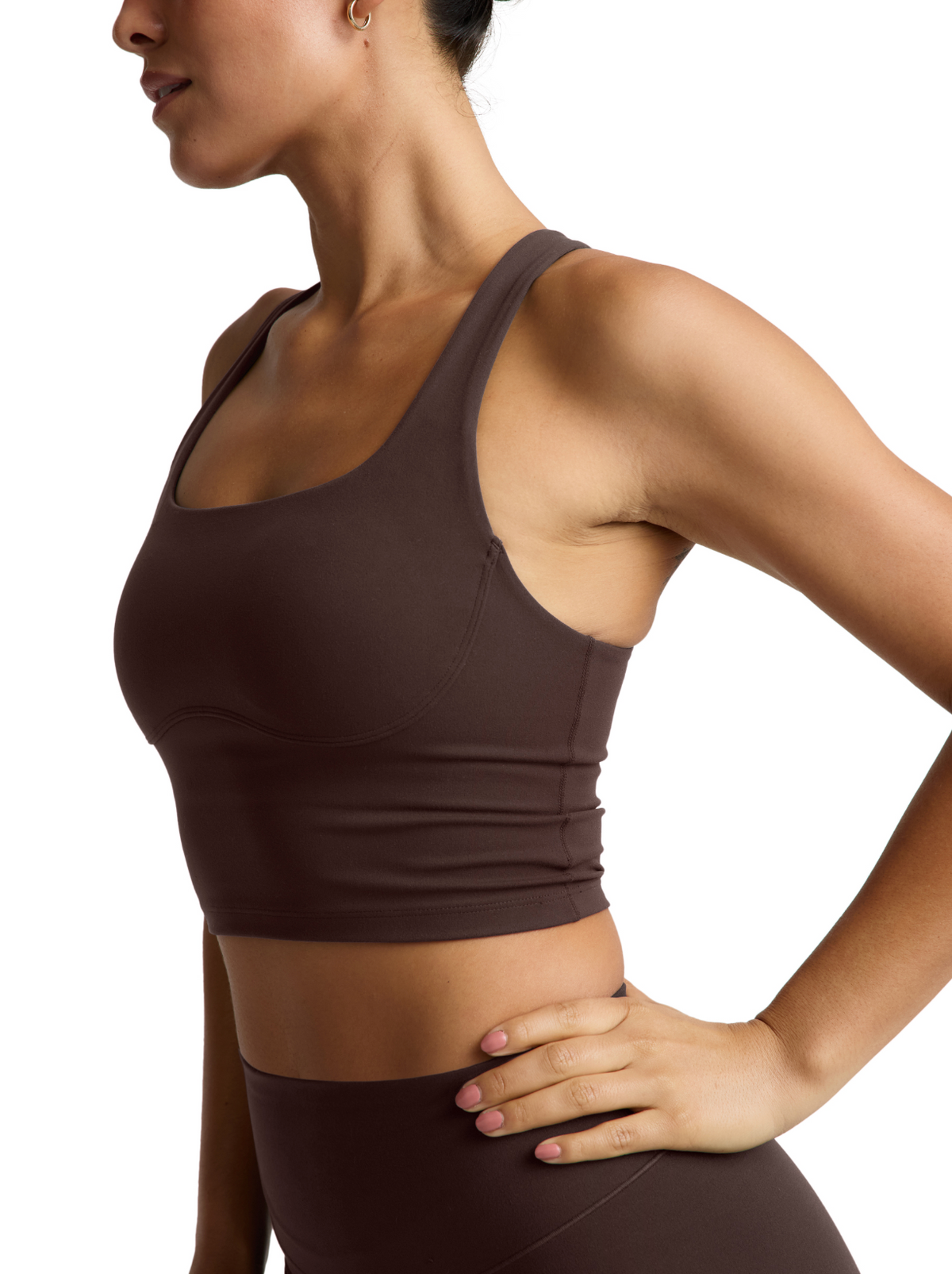 glowzone™ Medium Impact Cropped Tank - Cocoa Plum
