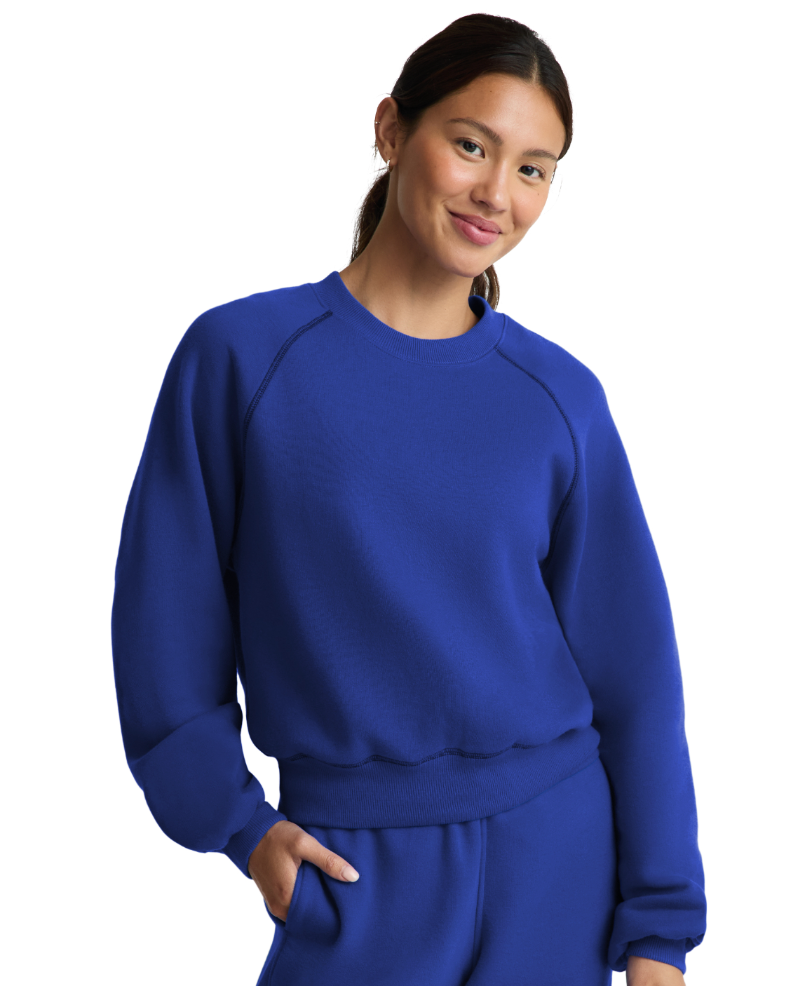 LuxeFleece 2.0™ Colorblock Crewneck -  Ultra Blue