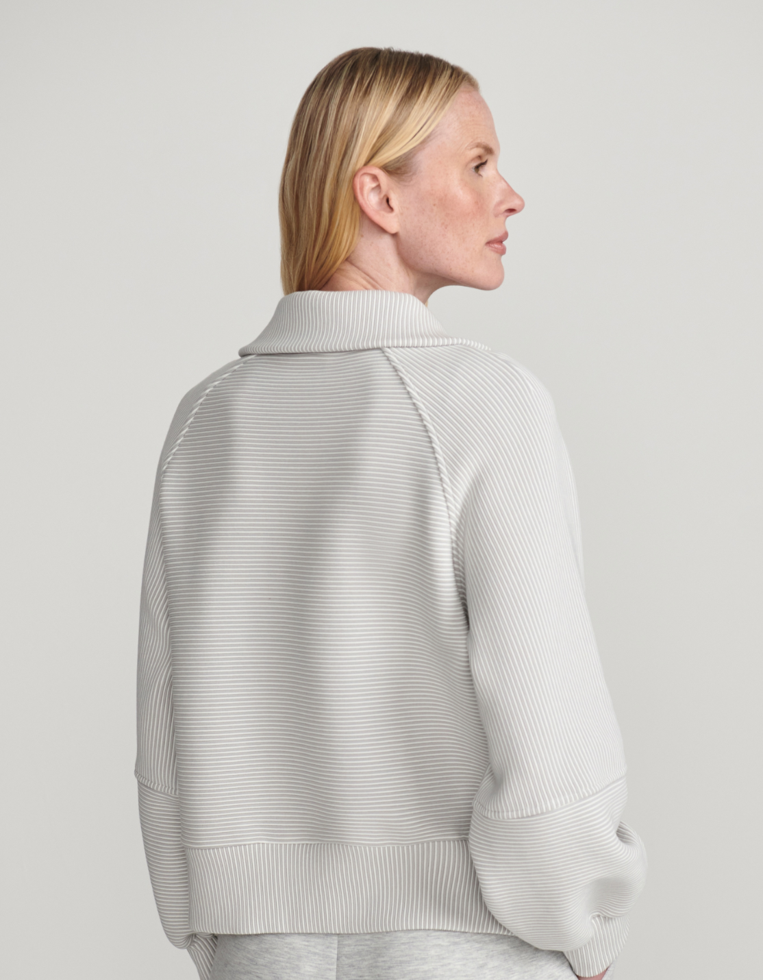 Milano Half Zip Sweat 2.0 - Mirage Grey / Snow White
