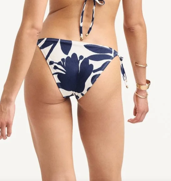 Elle Tie Side Bottom - Night Flower EcoRib XS-XL