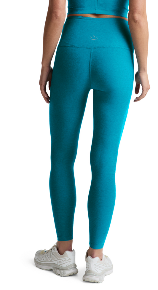 Spacedye Caught In The Midi High Waisted Legging - Island Blue Heather