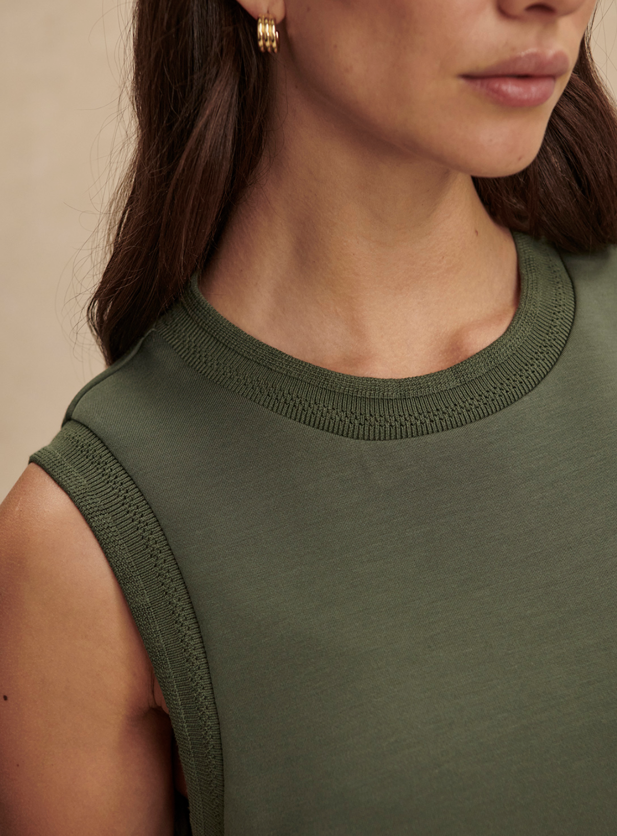 Shea Crop Tank - Thyme