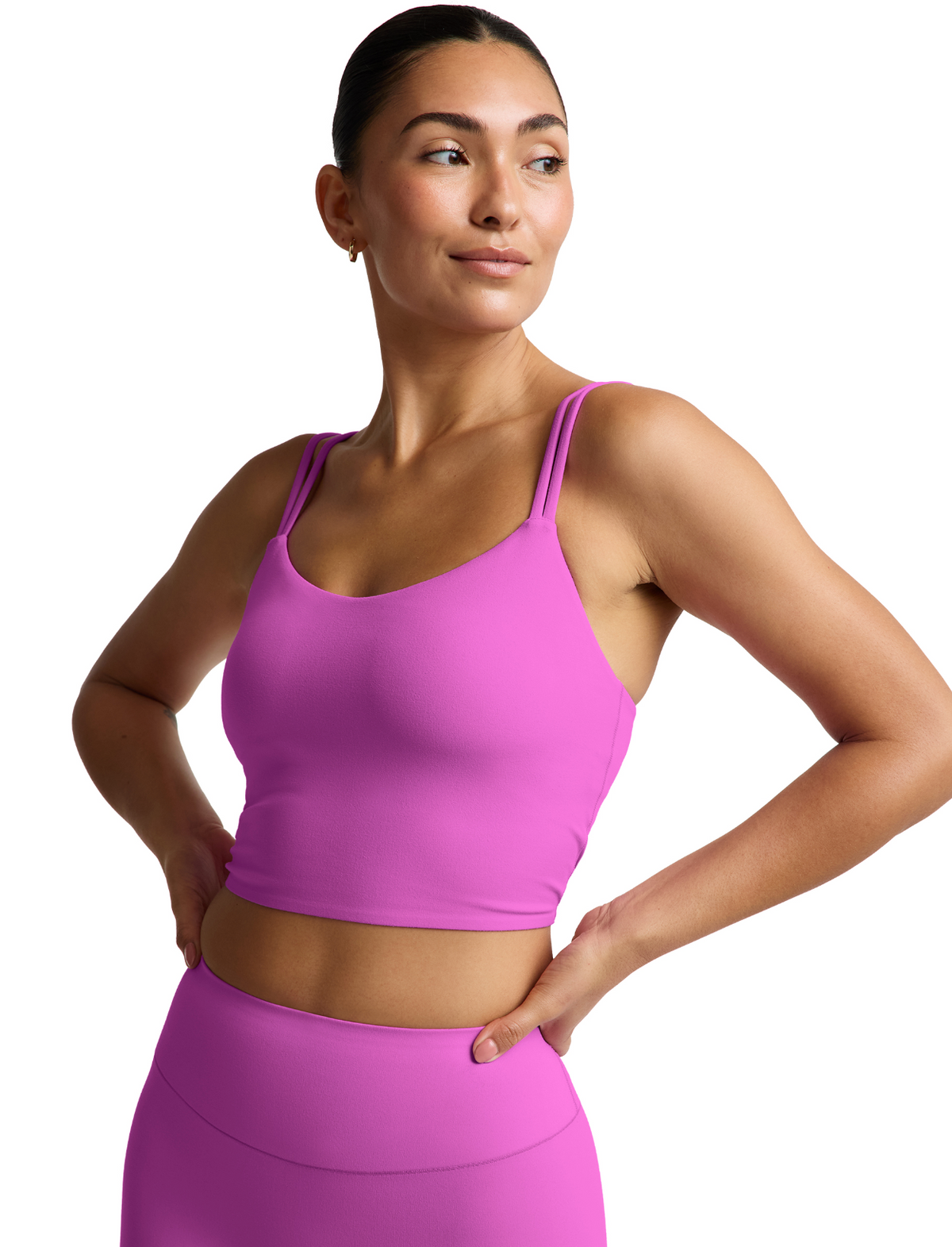 glowzone™ Strappy Cropped Tank - Electric Fuchsia
