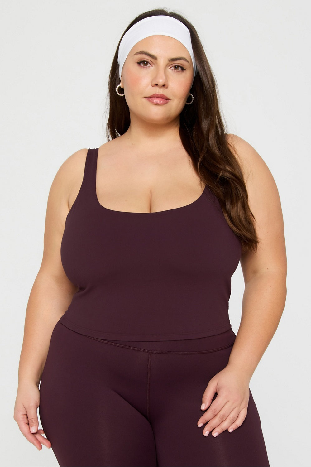 PureLuxe Built-In Bra Tank -  Oxblood