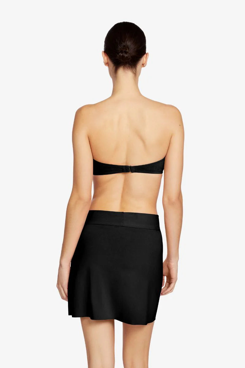 Ava Twist Short Pareo - Black