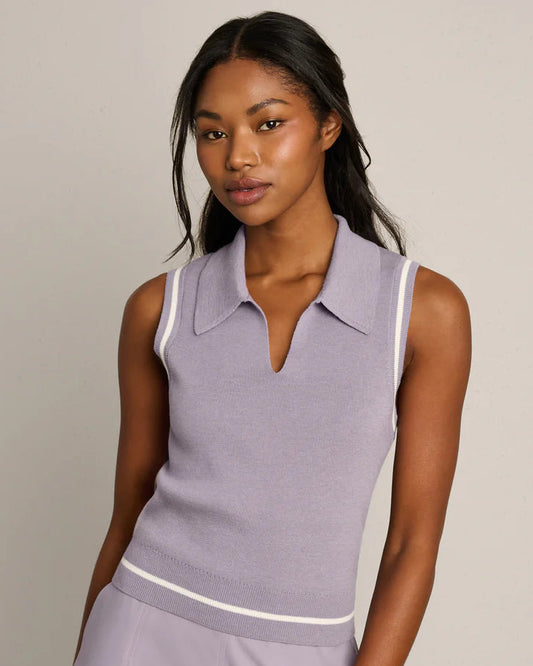 Views Sleeveless Polo - Purple Smoke