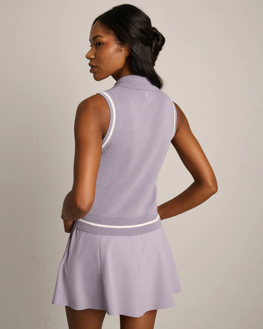 Views Sleeveless Polo - Purple Smoke