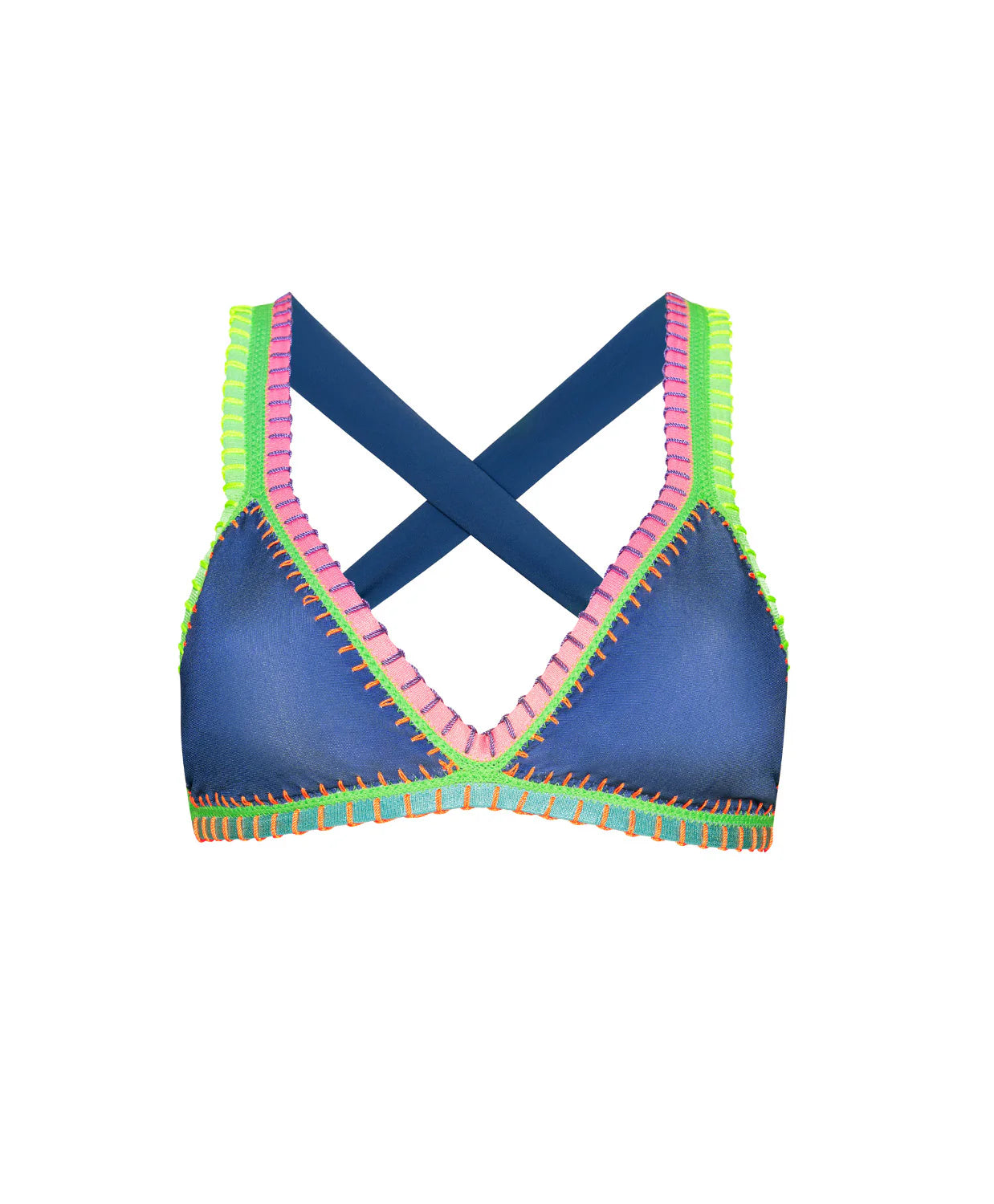 Platinum Crochet Trim Triangle Top - Waverly