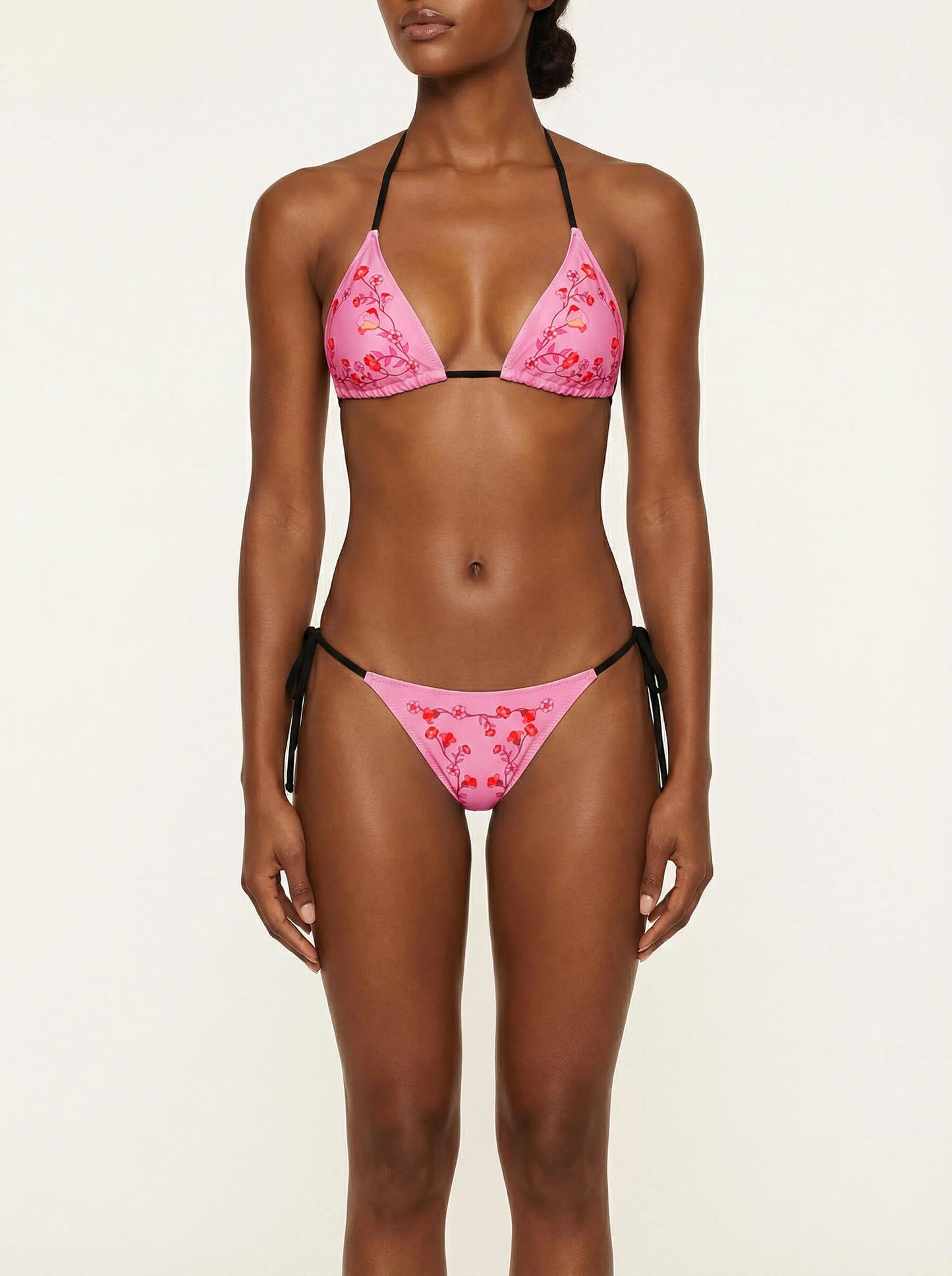 Wild Rose Reversible Triangle Bikini Top