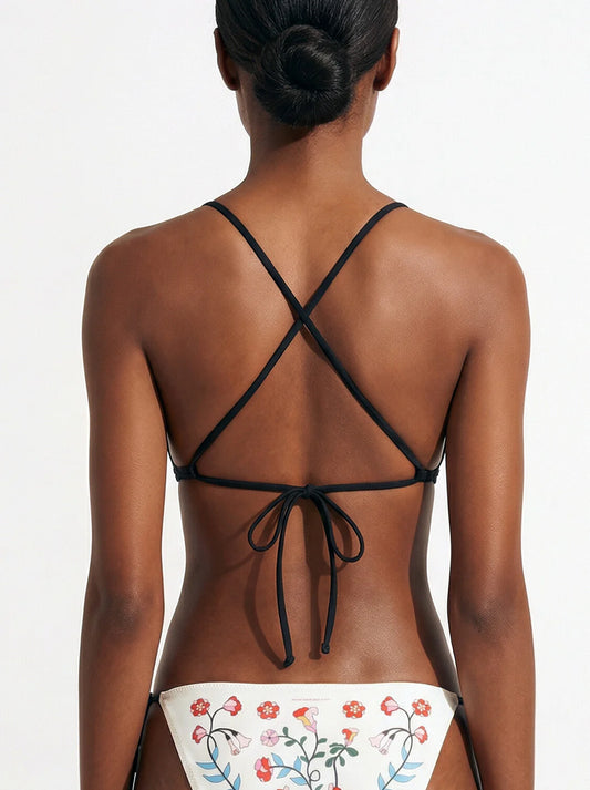 Wild Rose Reversible Tie Side Bottom
