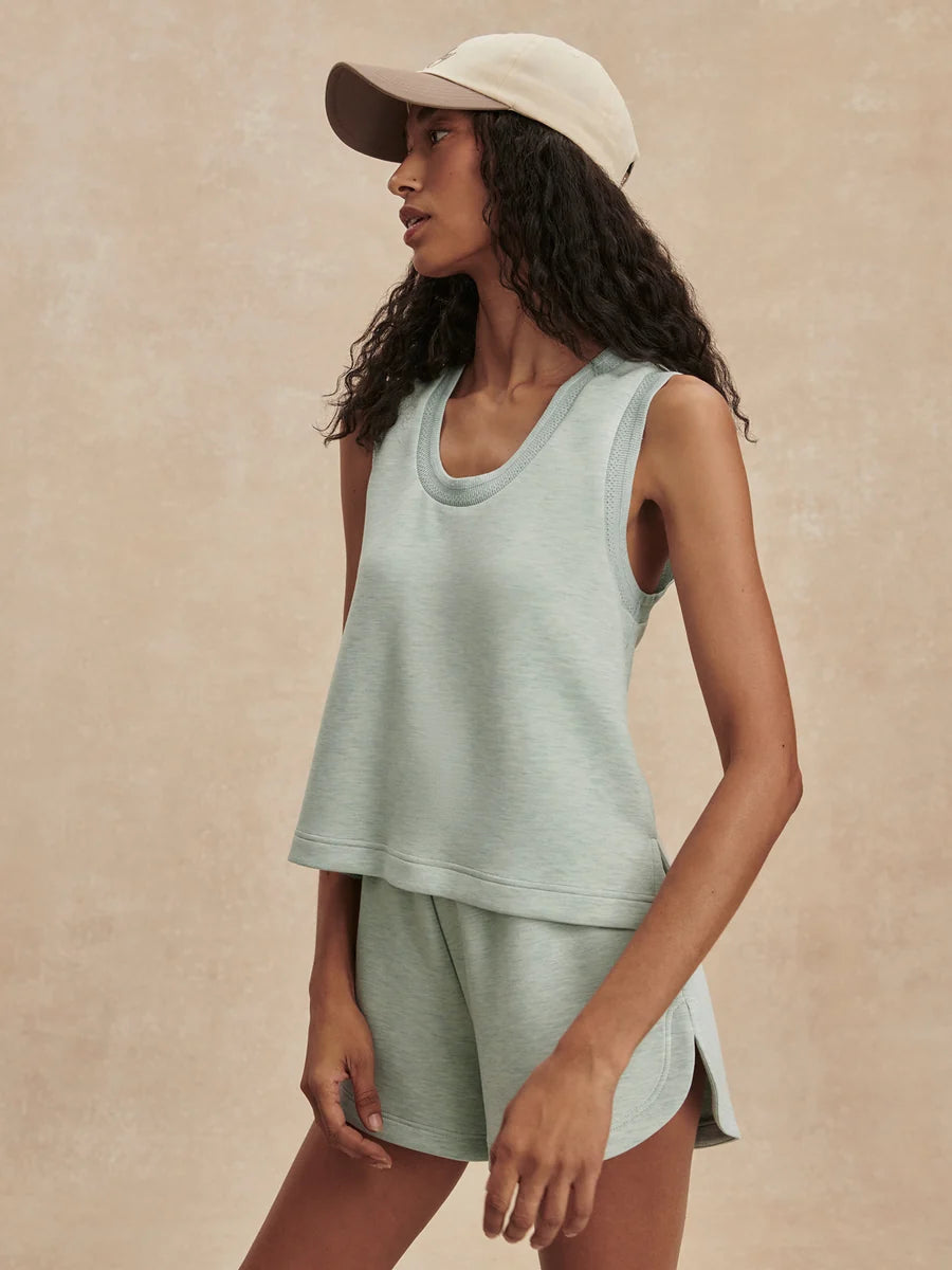 Cambrie Scoop Neck Tank -  Mint Green Marl