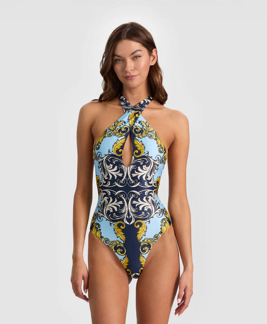 A+O x PQ Antique Scroll Cross Front One Piece