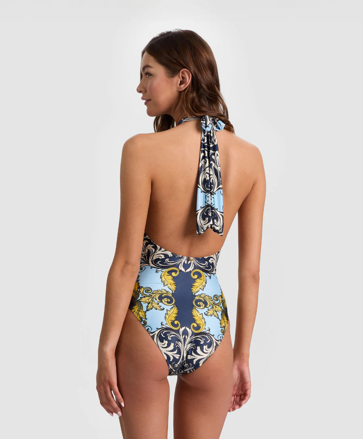A+O x PQ Antique Scroll Cross Front One Piece