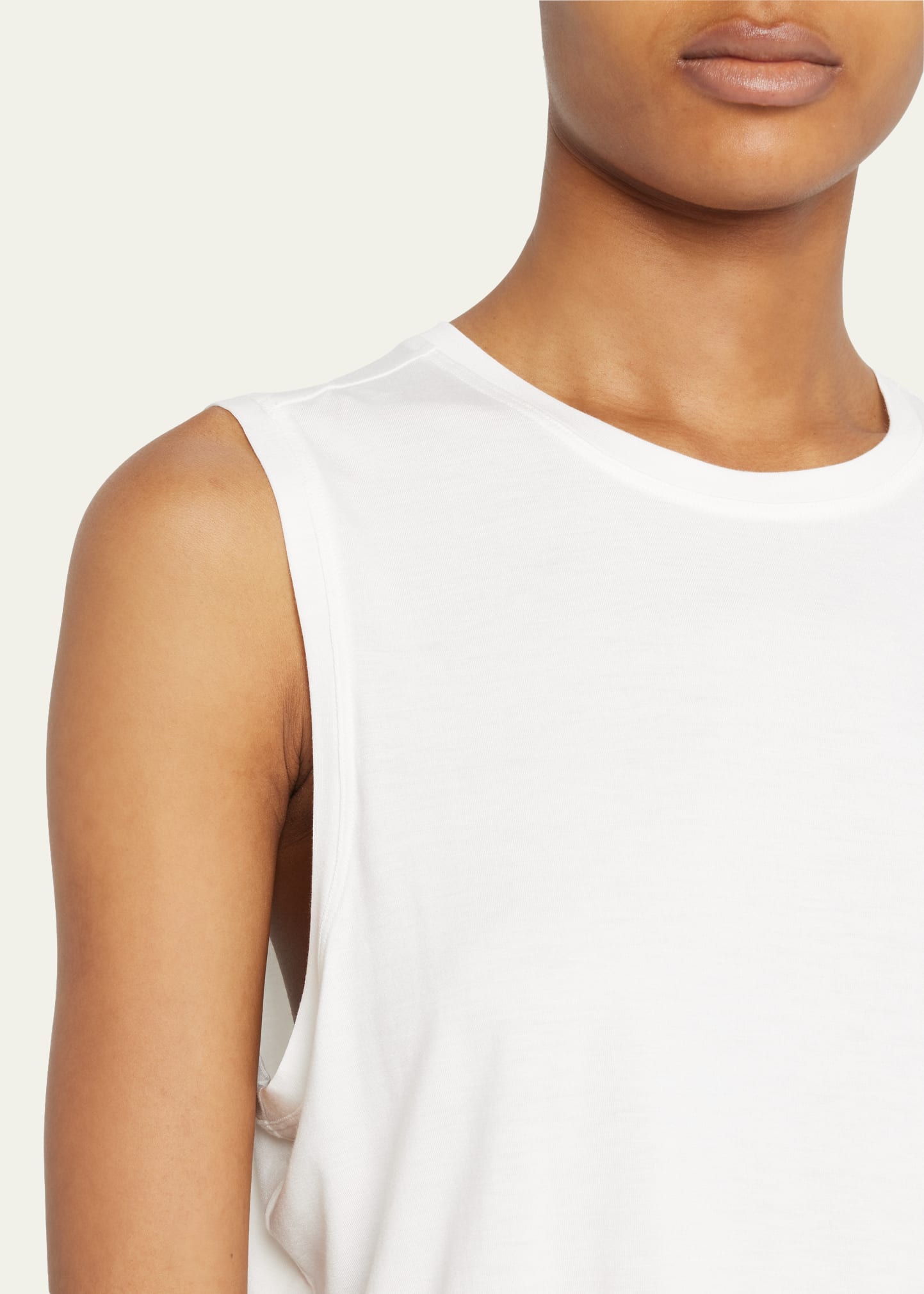 Sienna Crop Tank - White