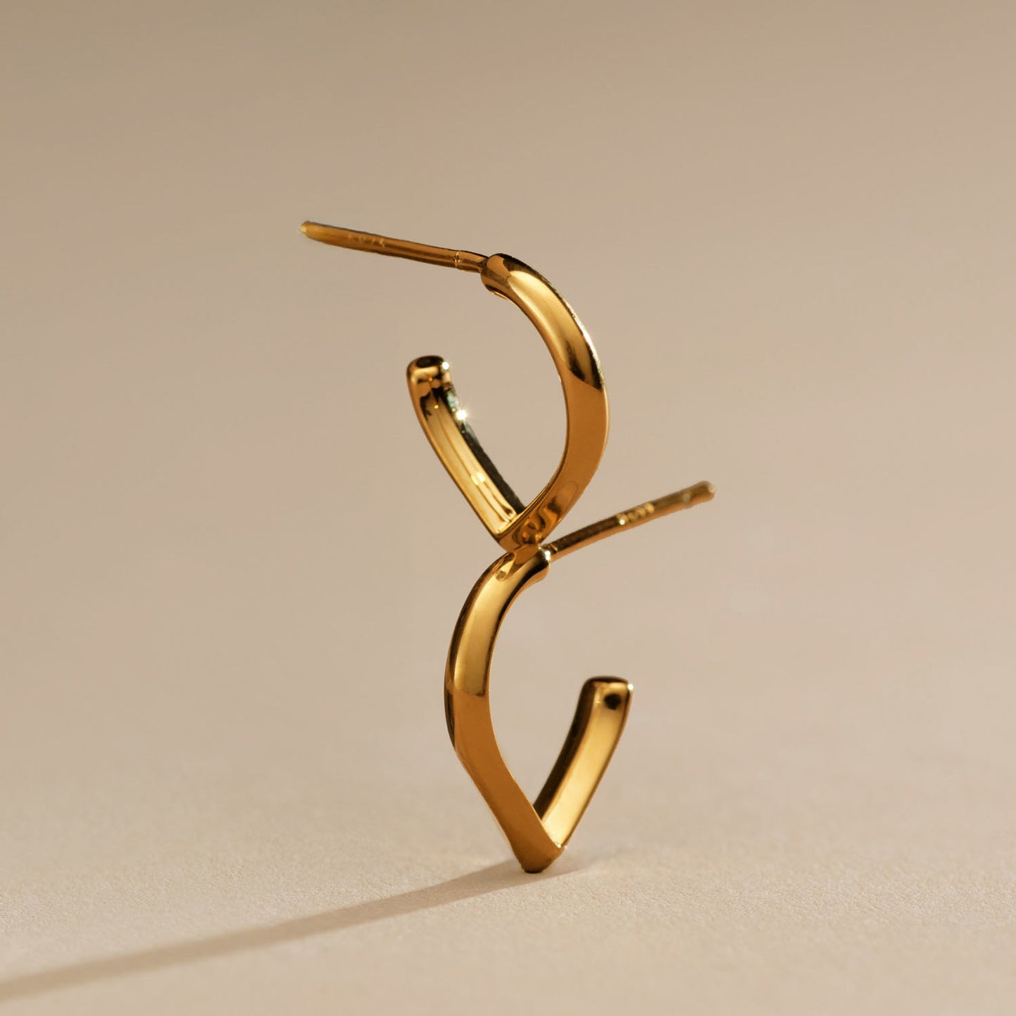 Elsi Waterproof Gold Huggie Hoop Earrings