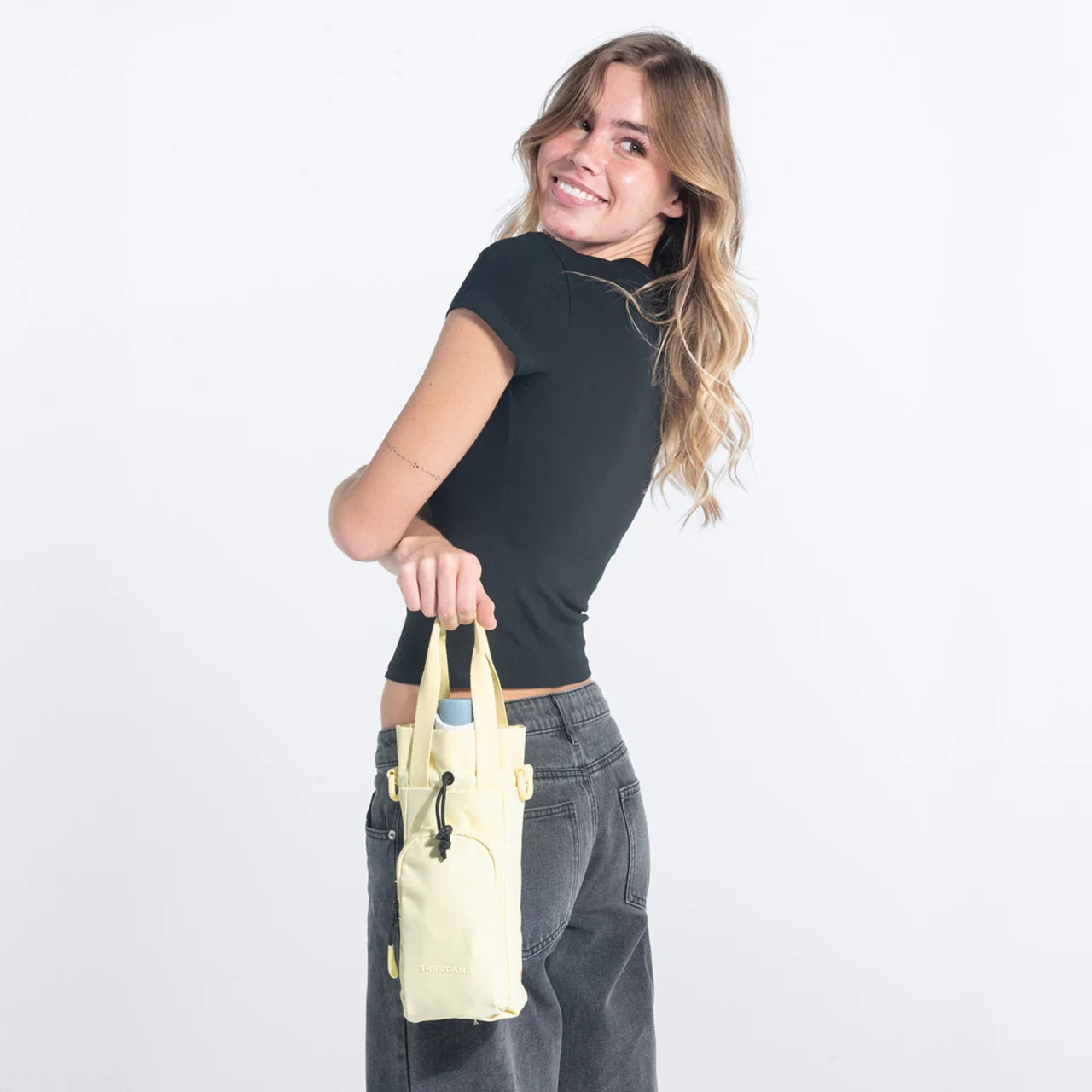 Izzie - Water Bottle Crossbody - Yellow