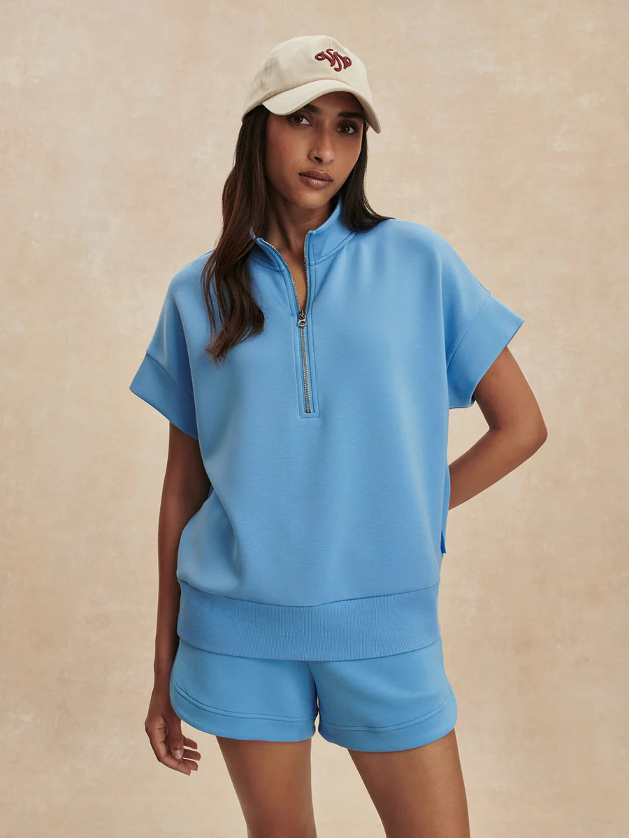 Ritchie Short Sleeve Sweat - Azure Blue