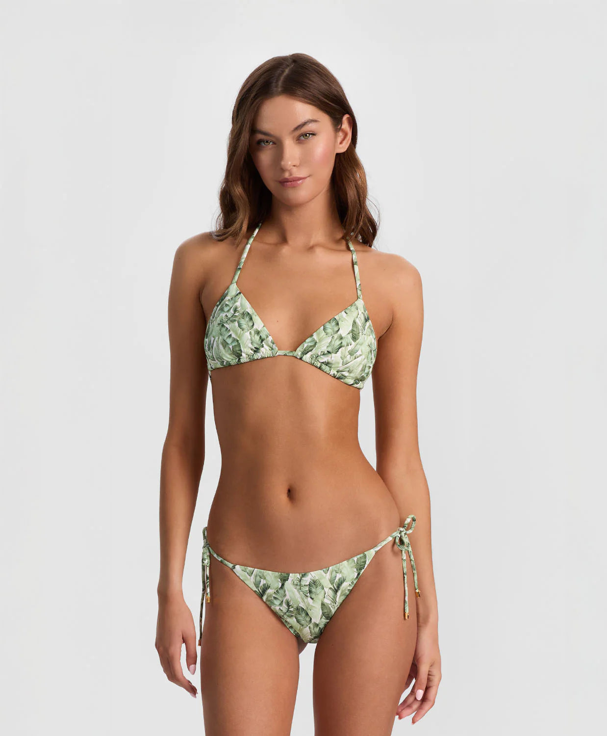 A+O x PQ Floral Palm Triangle Top