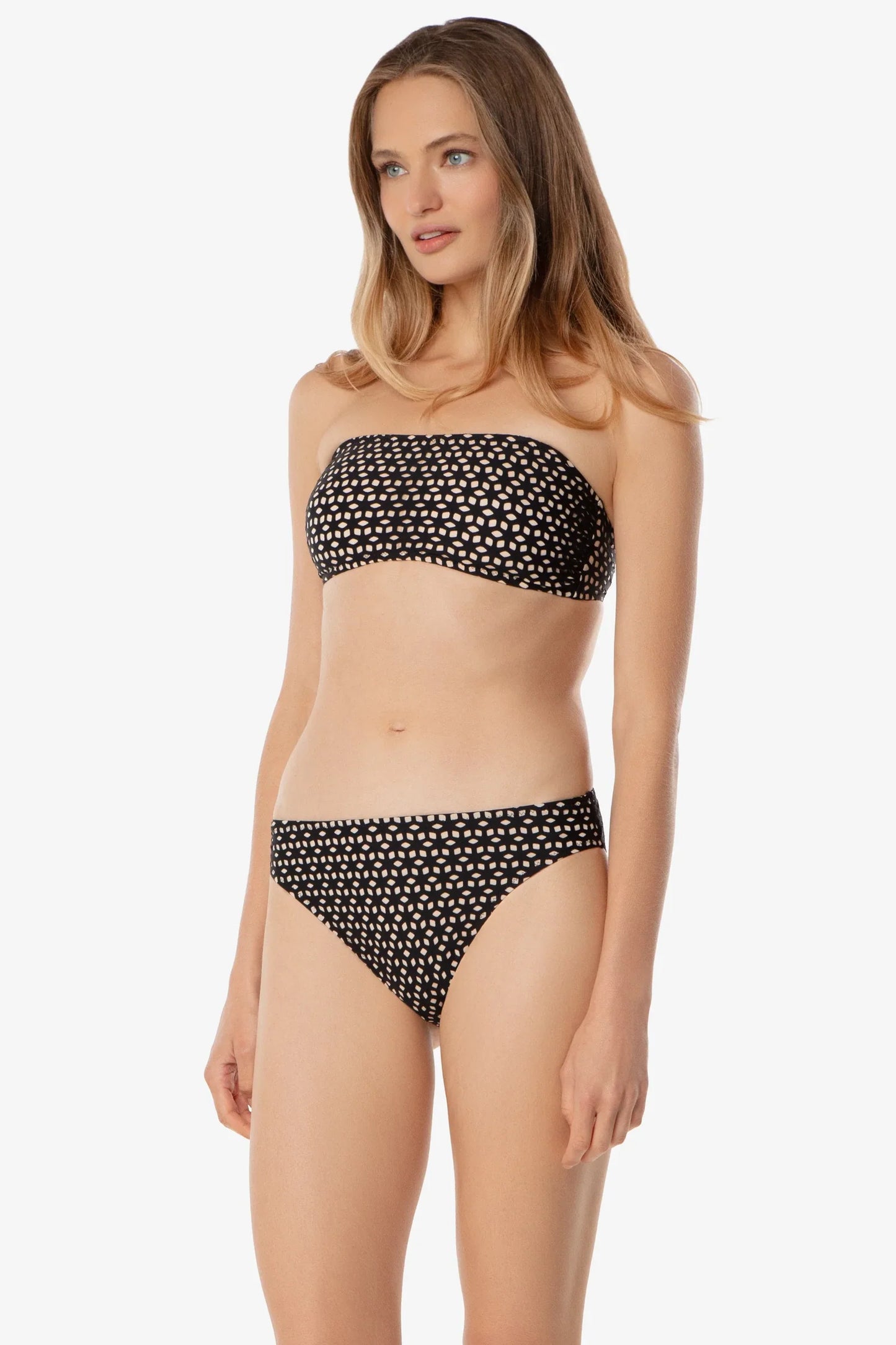 Hook Back Bandeau Top - black Laser Cut XS-L
