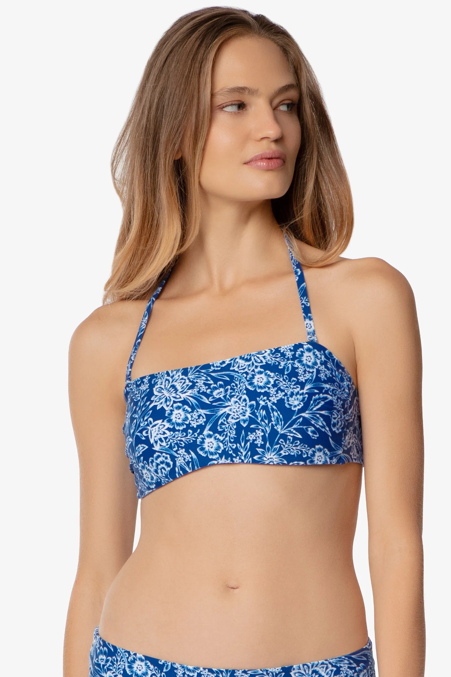 Reversible Bandeau Top - Hamptons Floral Blue