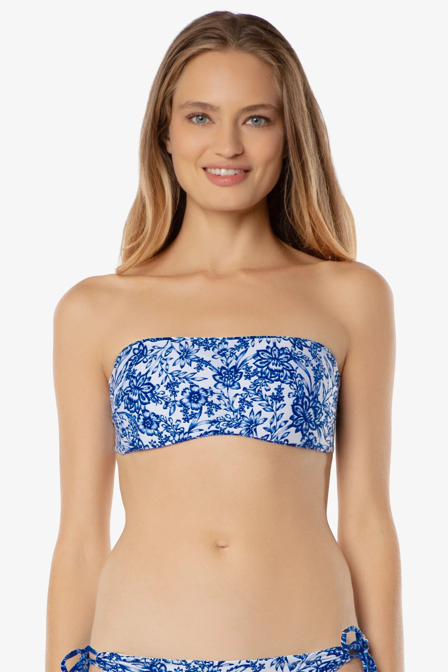 Reversible Bandeau Top - Hamptons Floral Blue