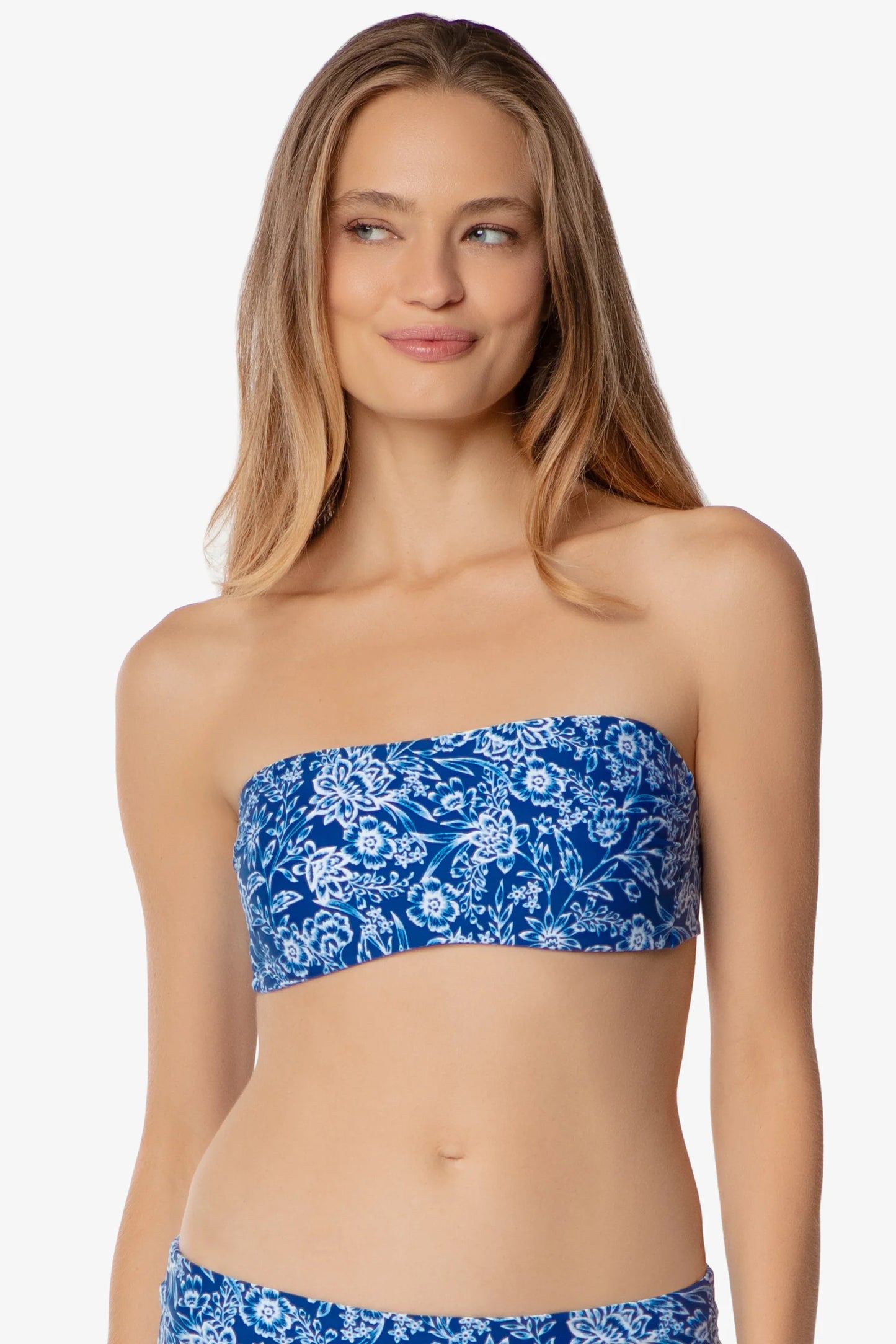 Reversible Bandeau Top - Hamptons Floral Blue