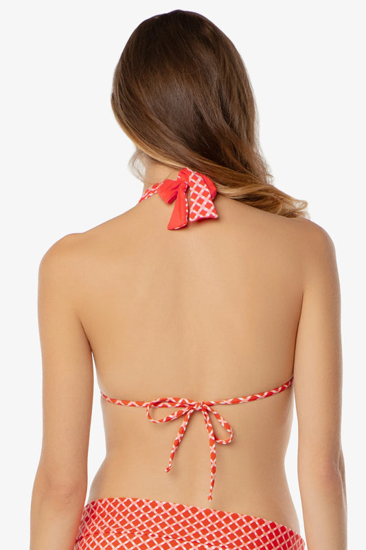 Two-Tone Tie Halter Bra  -  Harbour Island