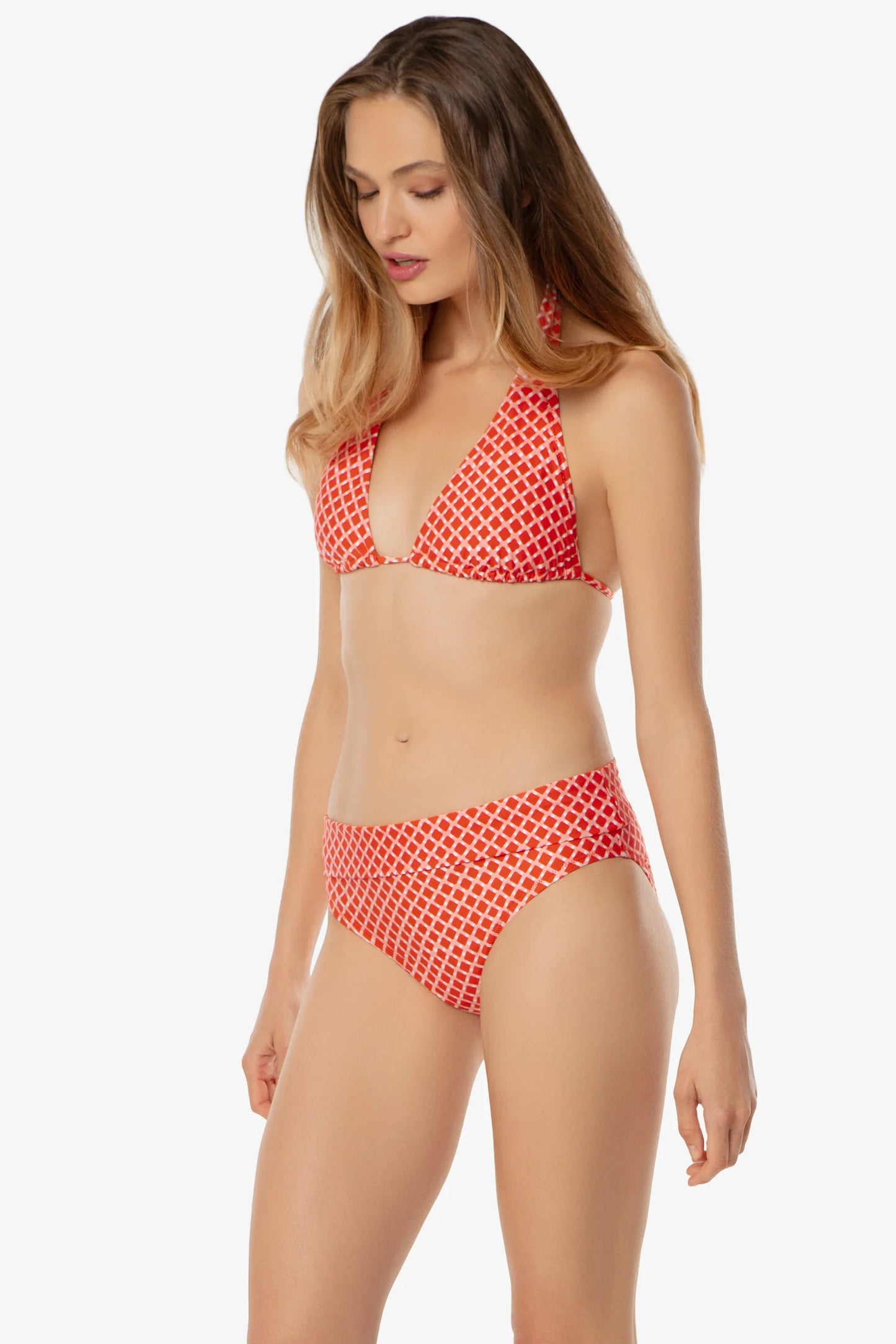 Two-Tone Tie Halter Bra  -  Harbour Island