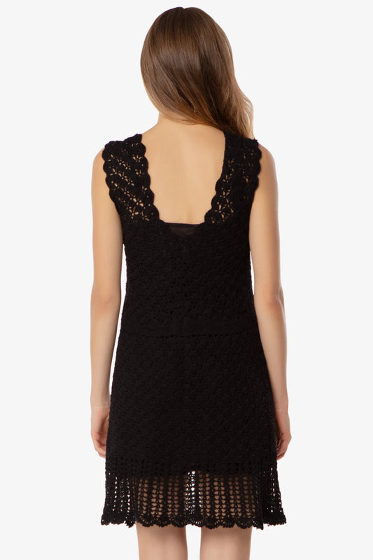 Valentina Crochet Dress | Black