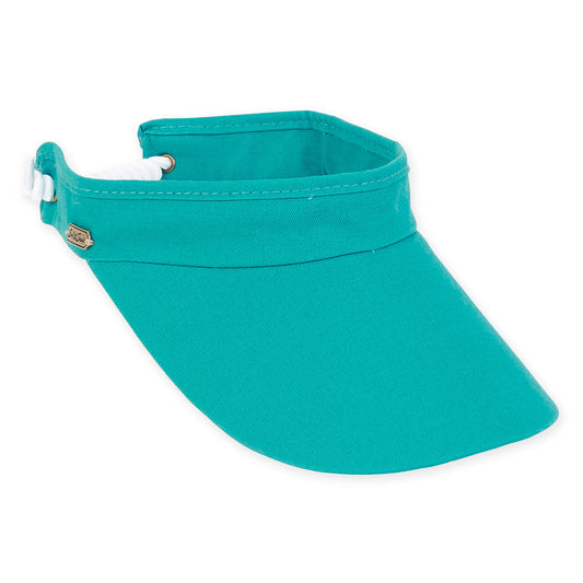 Cotton Visor, Brim 3" - Teal