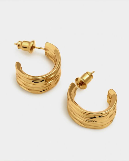 Cleyo Waterproof Gold Hoop Earrings