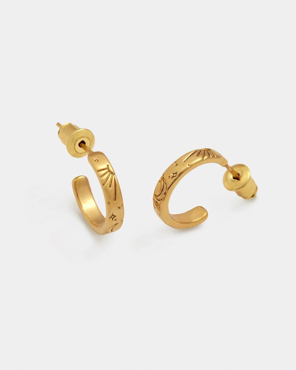 Luna Waterproof Gold Hoop Earrings