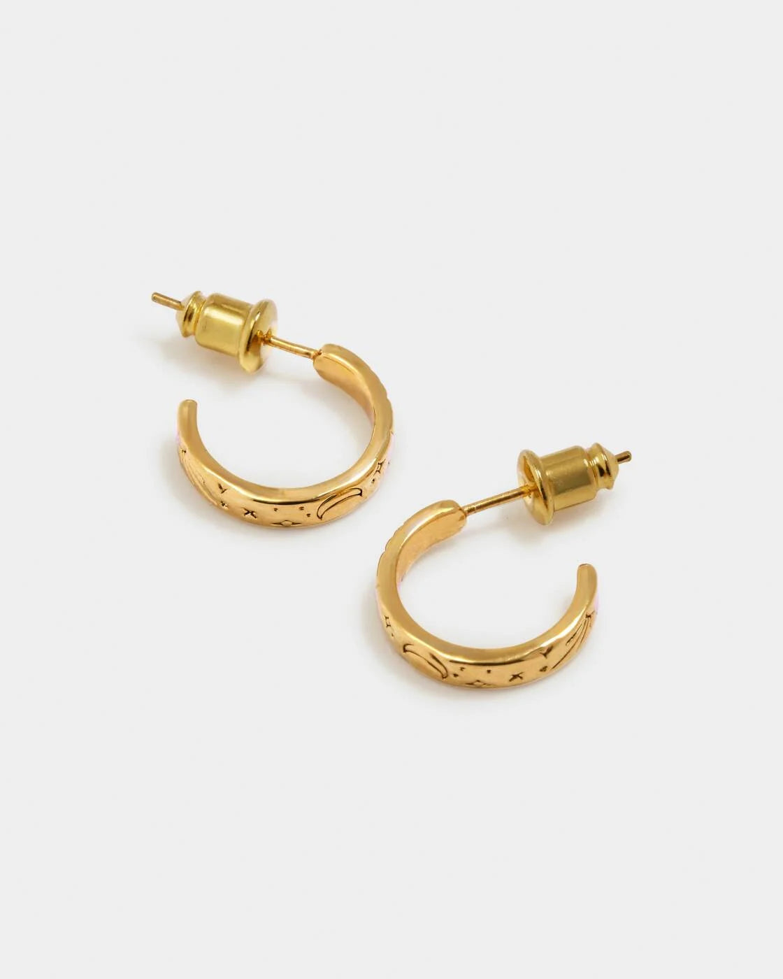 Luna Waterproof Gold Hoop Earrings