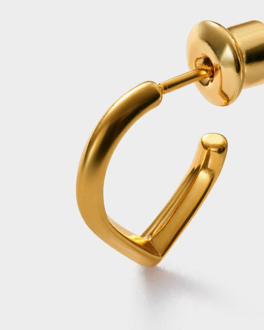 Elsi Waterproof Gold Huggie Hoop Earrings