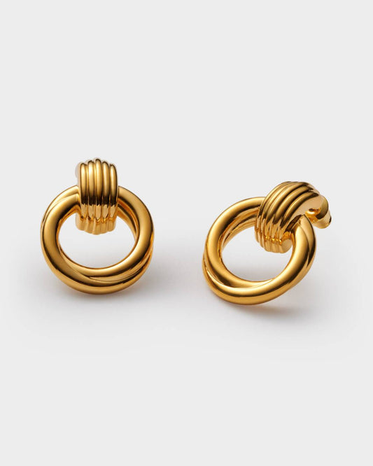 Demi Waterproof Gold Oversized Stud Earrings