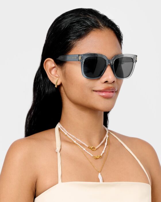 Roma Sunglasses- Blue Transparent
