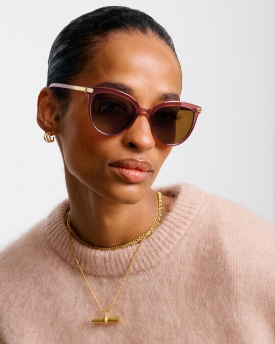Ravello Round Sunglasses - Cherry Transparent