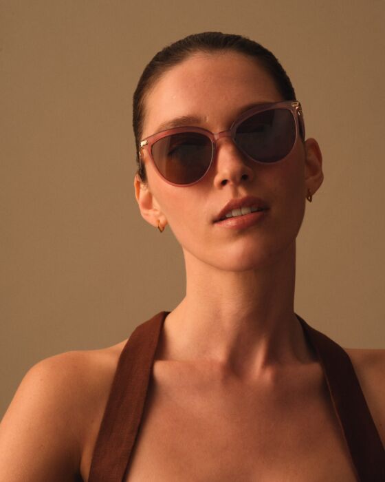Ravello Round Sunglasses - Cherry Transparent