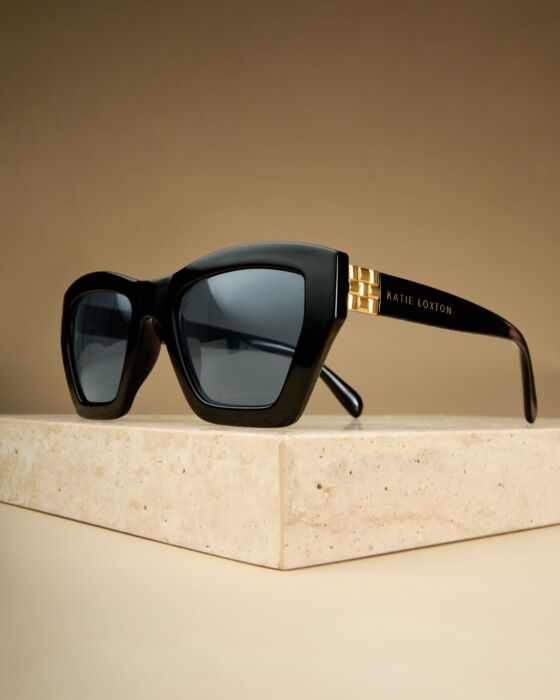 Palma Oversized Cat-Eye Sunglasses - Black