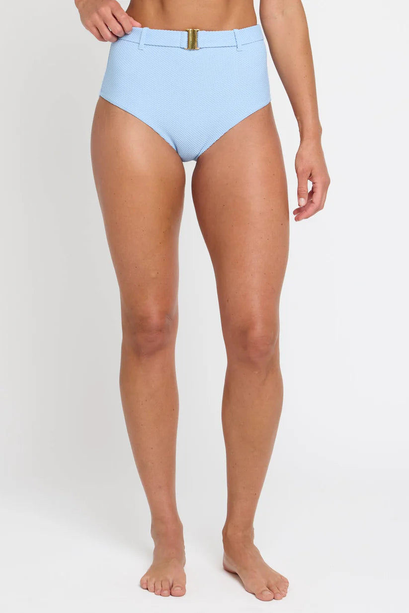 Lucia Belted High Waist in Powder Blue